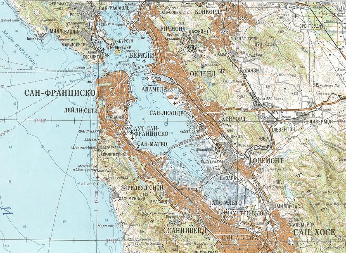 Kaart nõukogude San Francisco