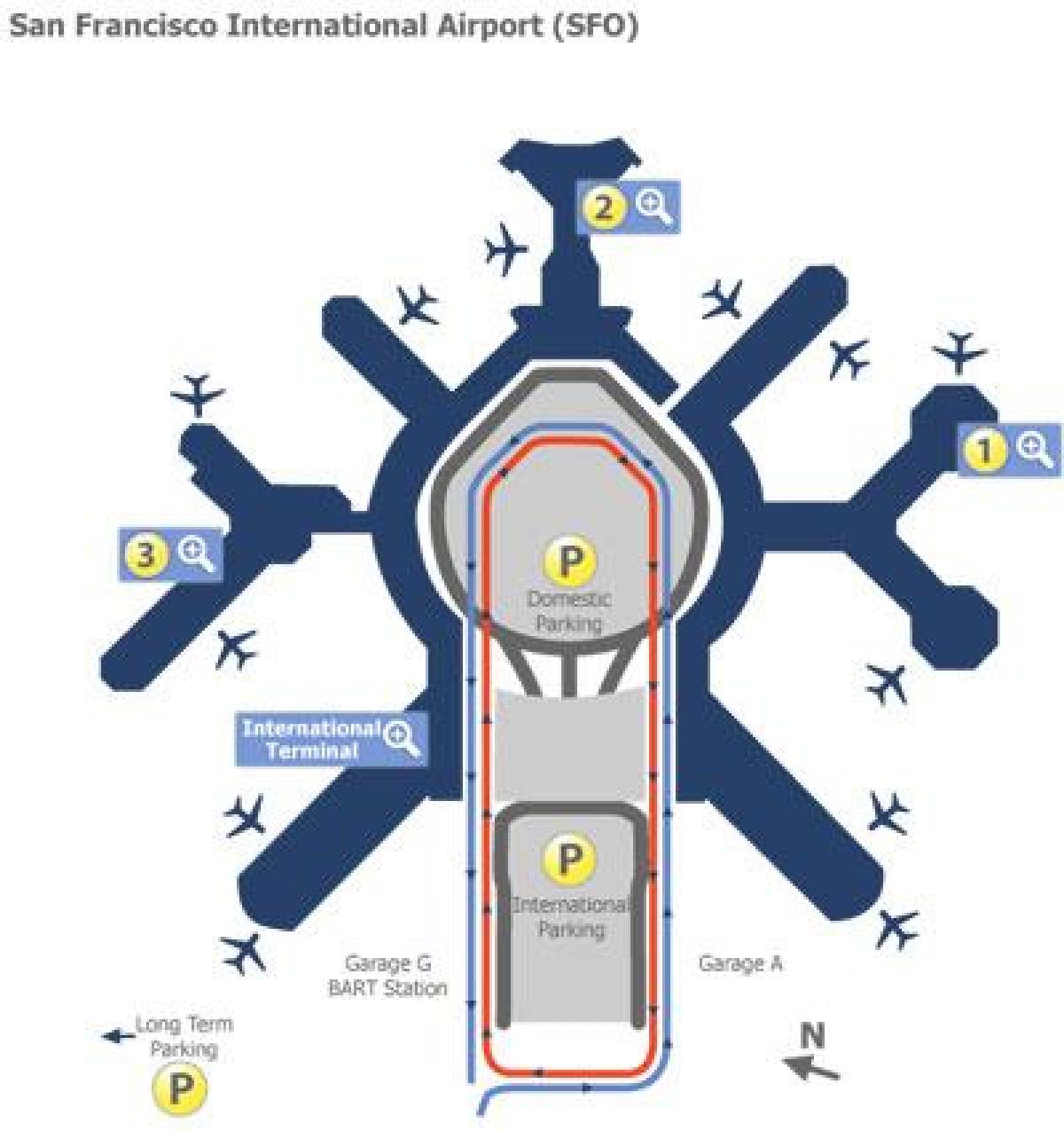 San Francisco airport värava kaart
