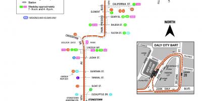 San Francisco buss 28 liinil kaart