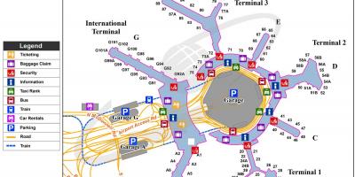 SFO rahvusvaheline lennujaam kaart