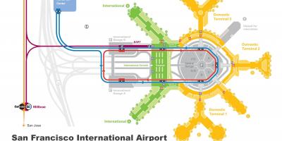 San Francisco airport rendiauto kaart