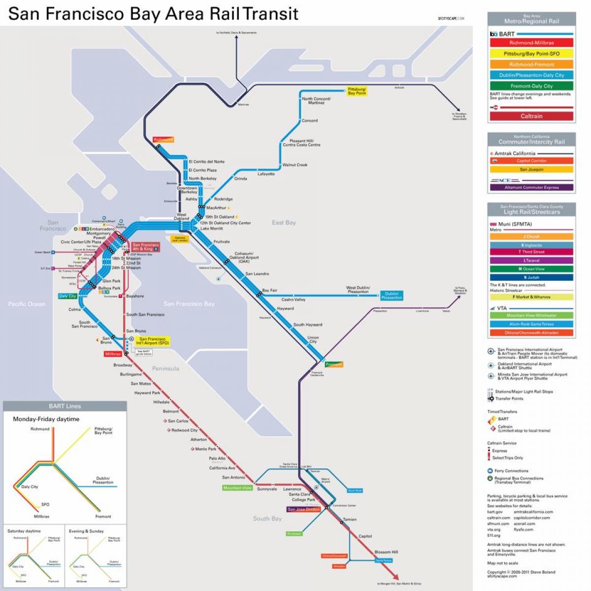 bart jaamad, San Francisco kaarti