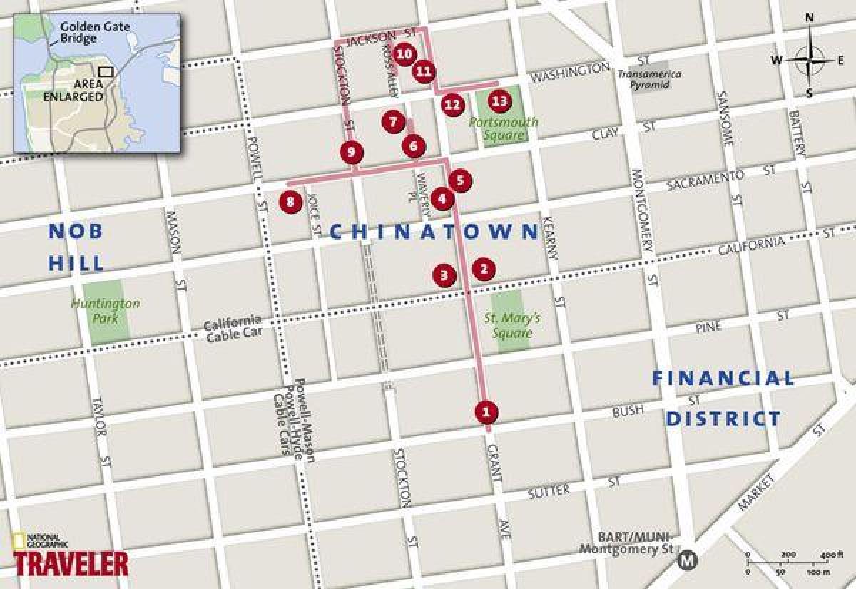 kaart chinatown San Francisco