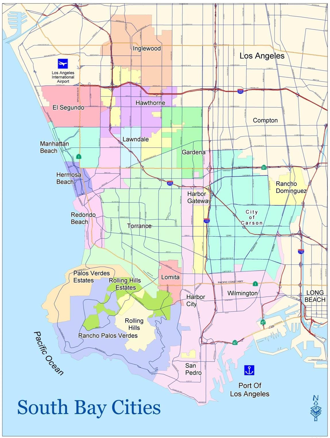 Kaart lõuna-bay area ca
