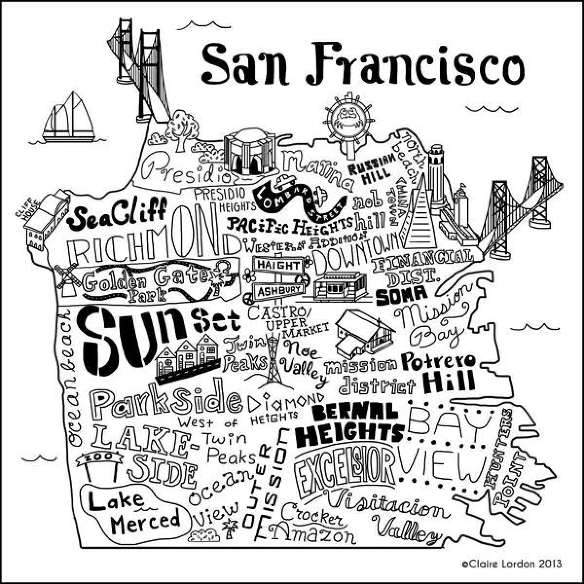 Kaart poe San Francisco