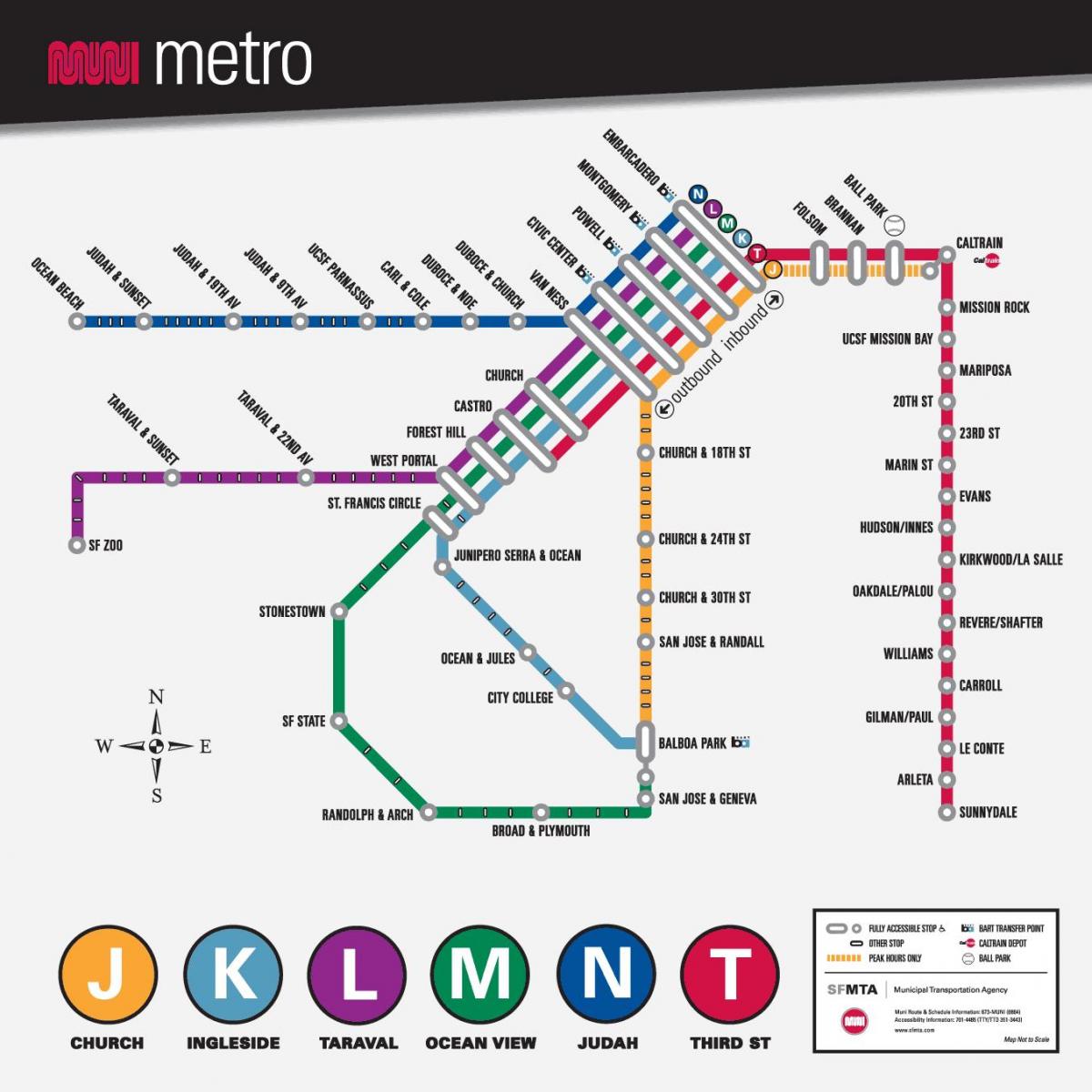 muni metroo kaart