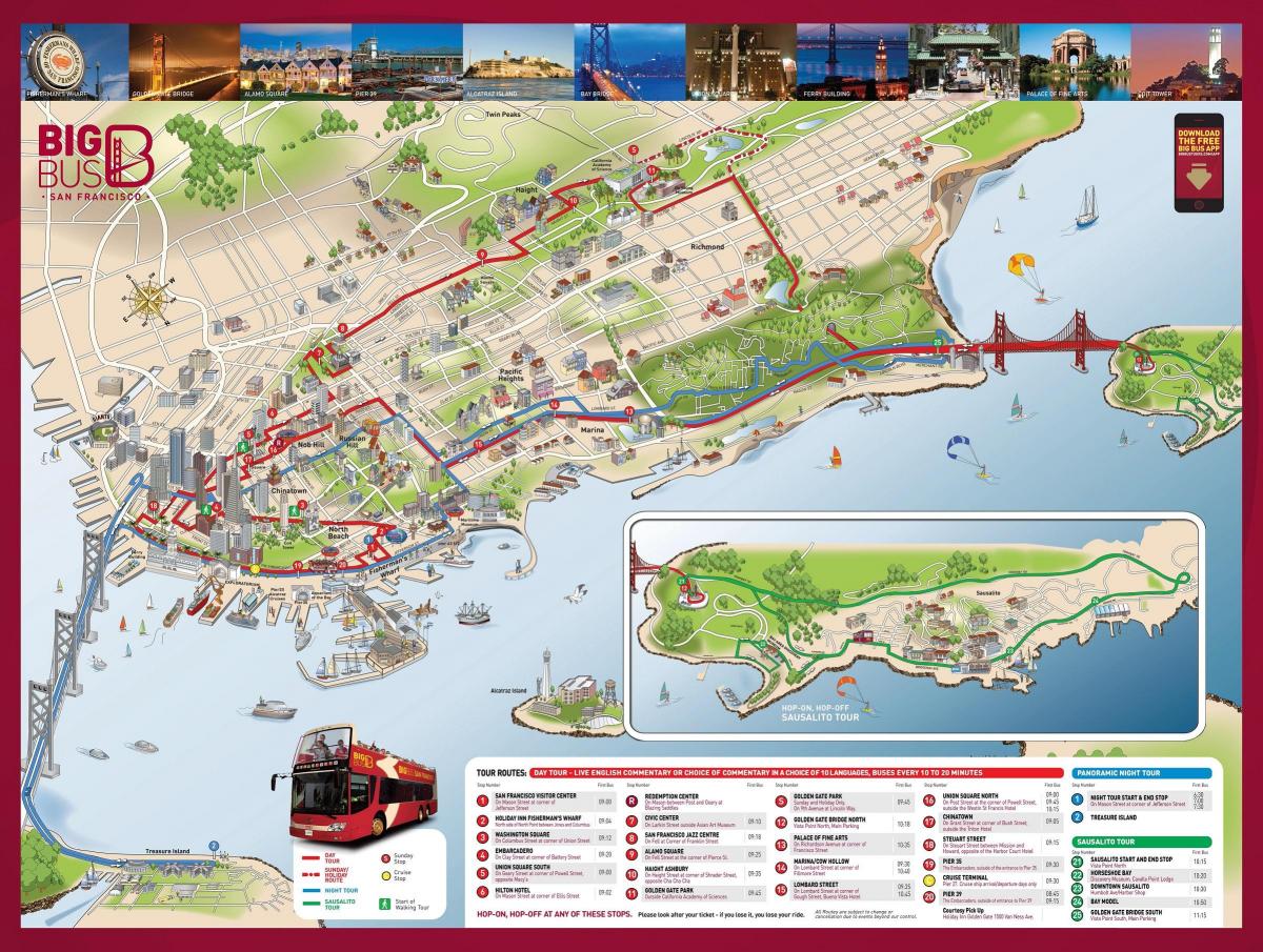 Kaardil punase bussi-San Francisco 