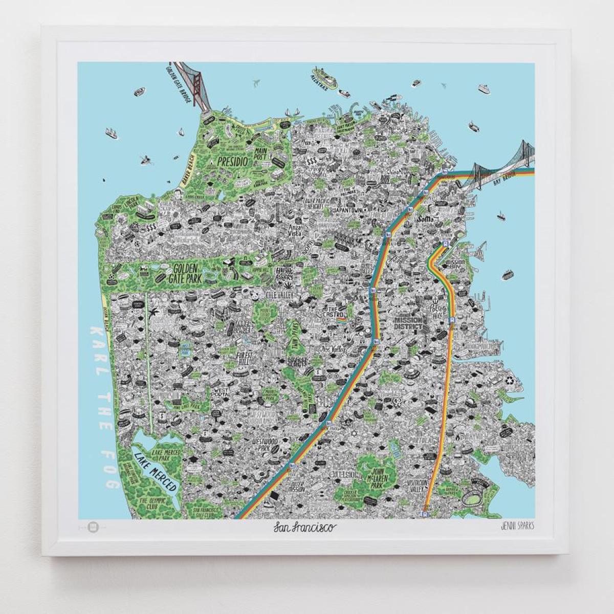 Kaart San Francisco kunst