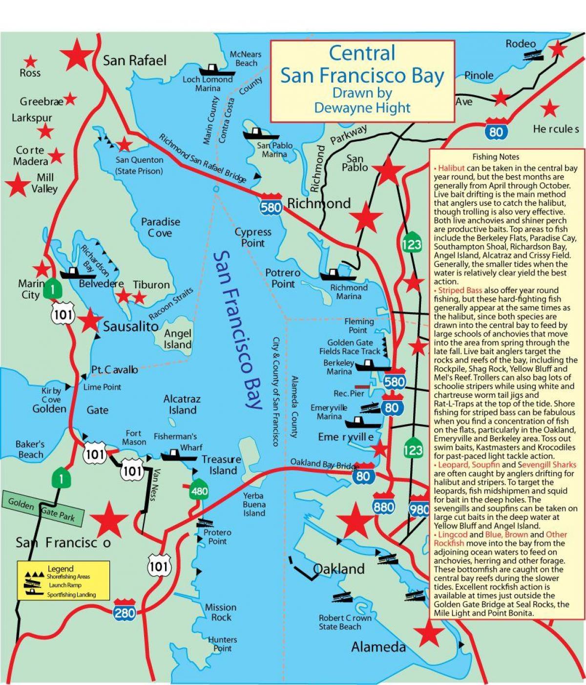 Kaart San Francisco bay kalapüük 