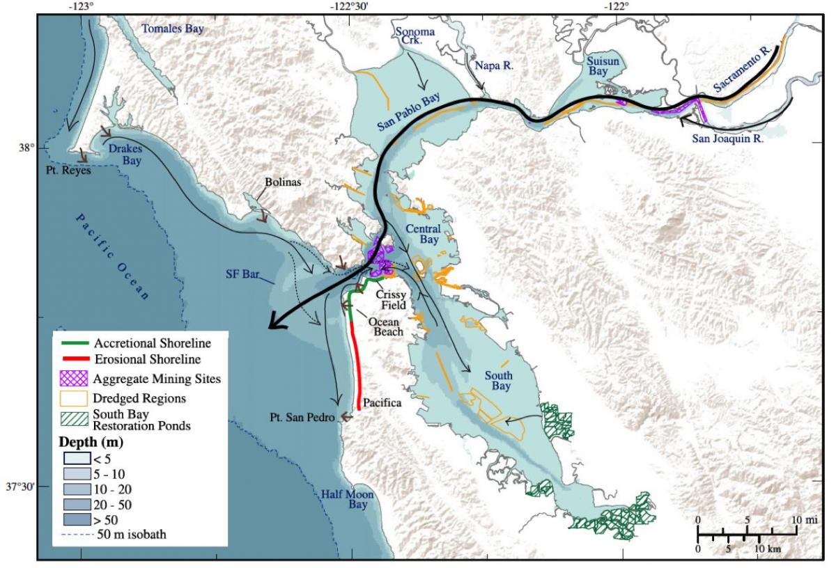 Kaart San Francisco bay sügavus