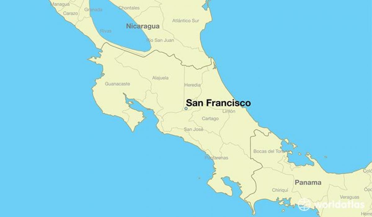 Kaart San Francisco maailma
