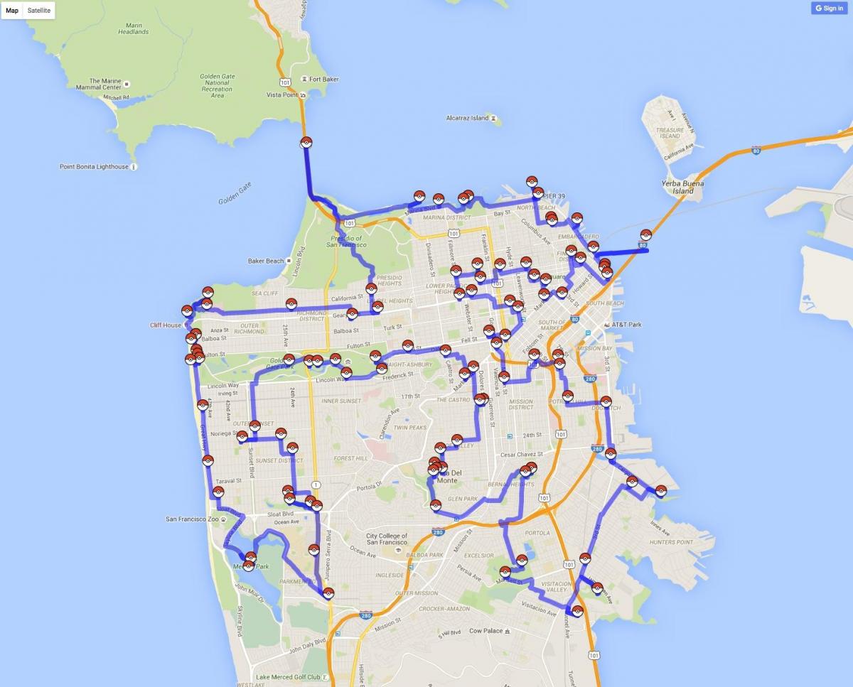 Kaart San Francisco pokemon
