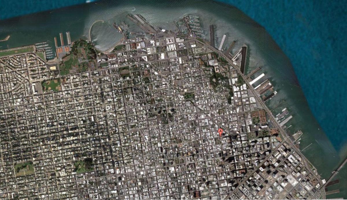Kaart, satelliit-San Francisco