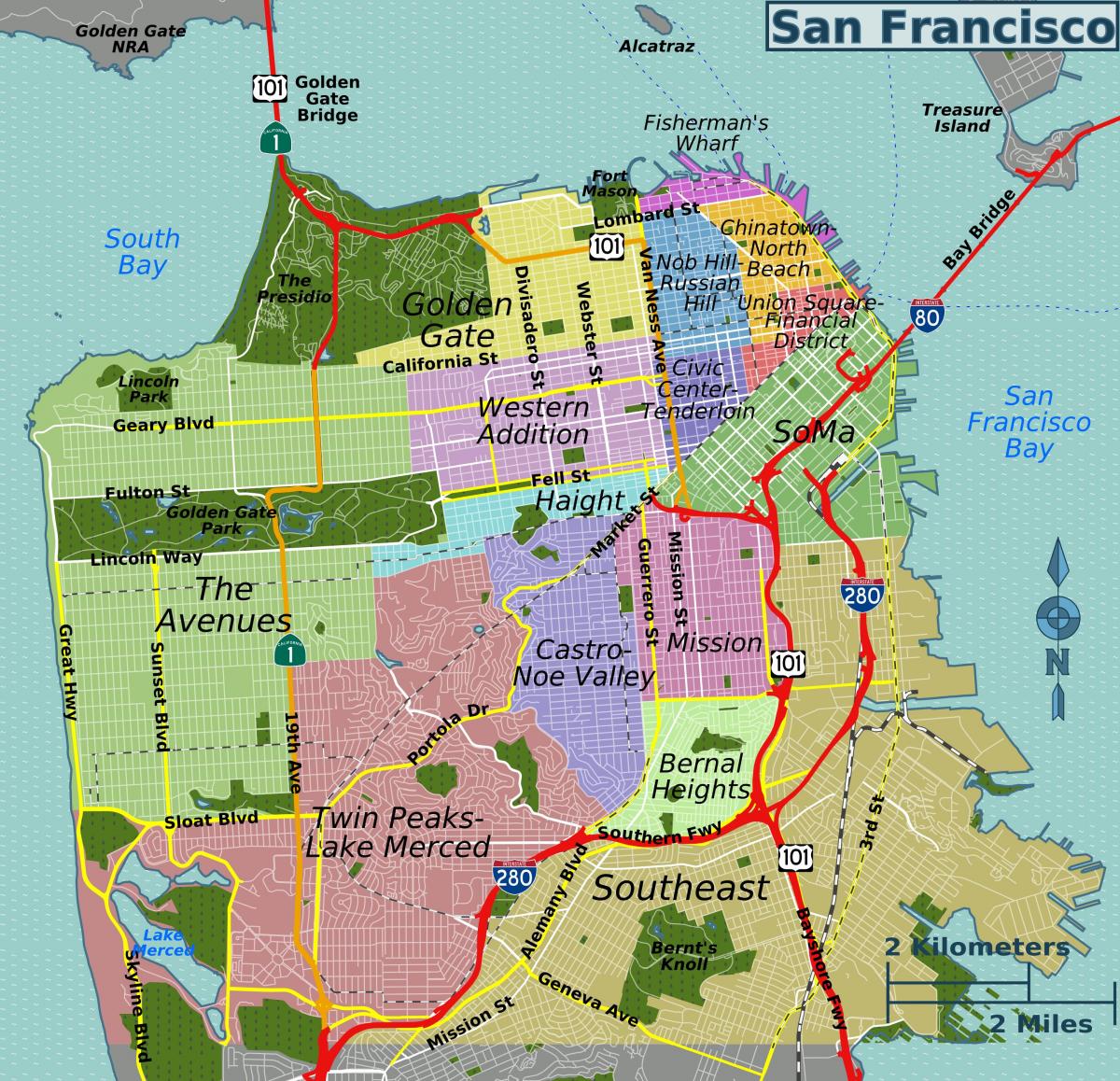 street map San Francisco california