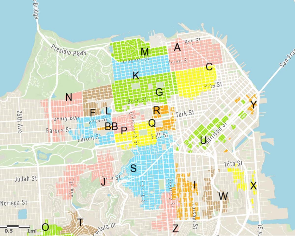 vaba tänava parkla San Francisco kaarti