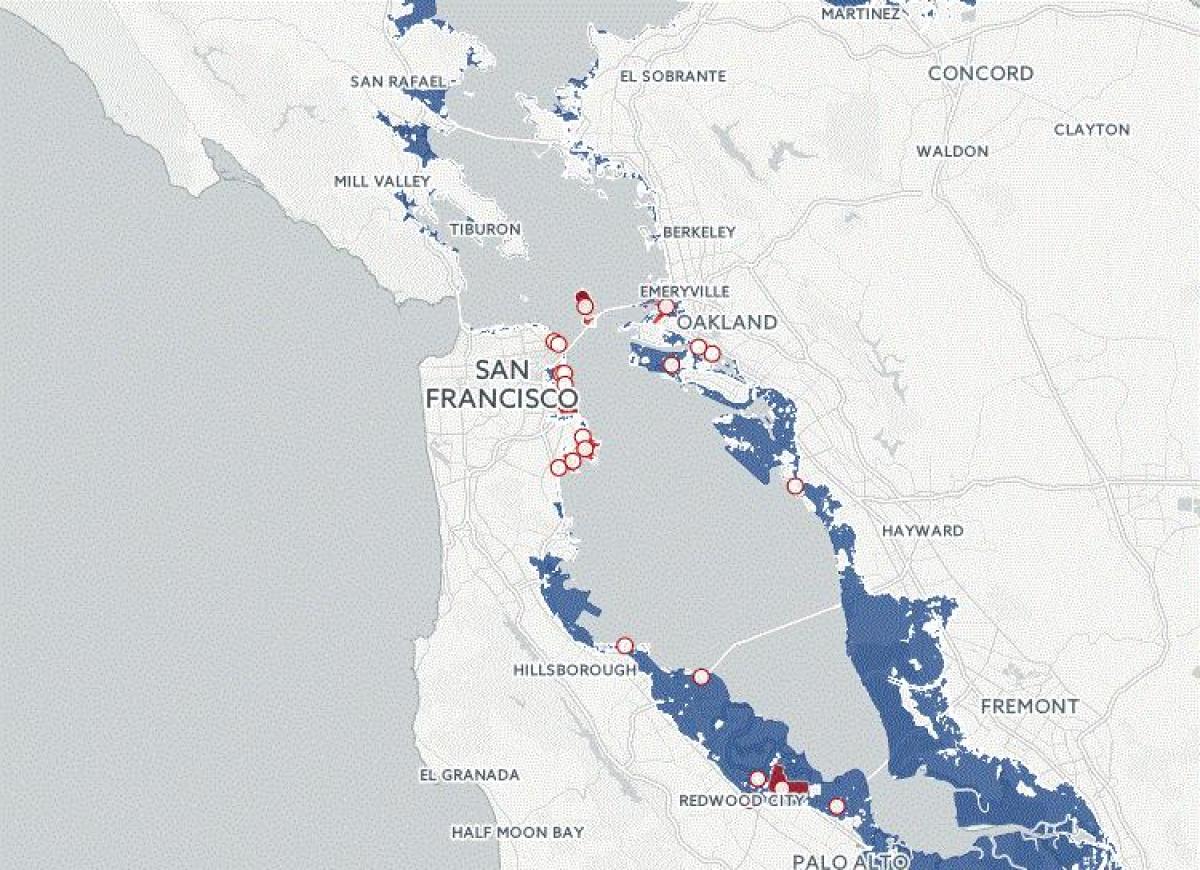 Kaart San Francisco üleujutuste