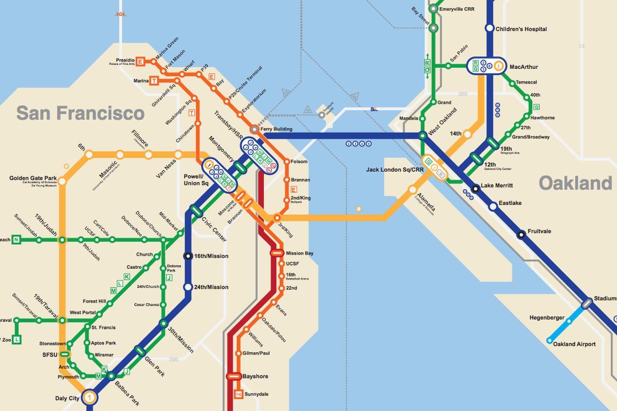 SFO metroo kaart