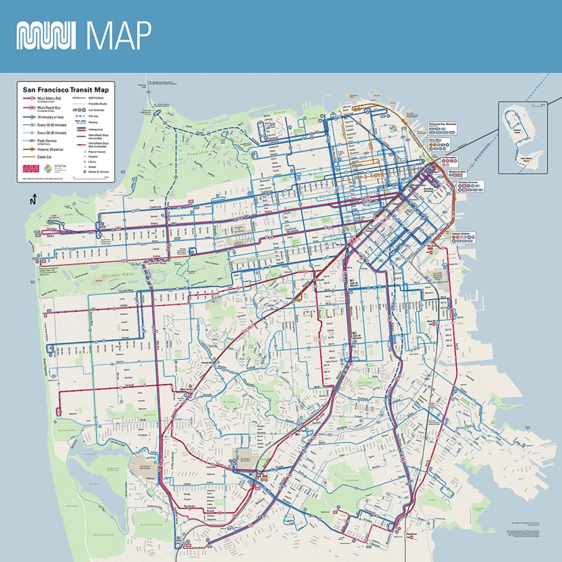 SFO muni kaart