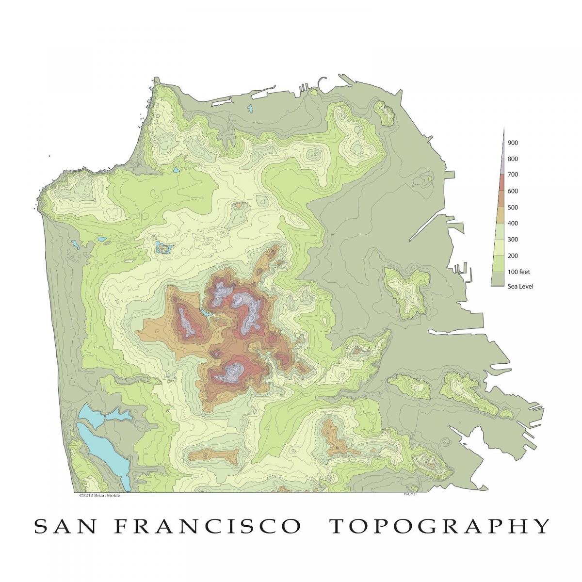 San Francisco topograafiline kaart