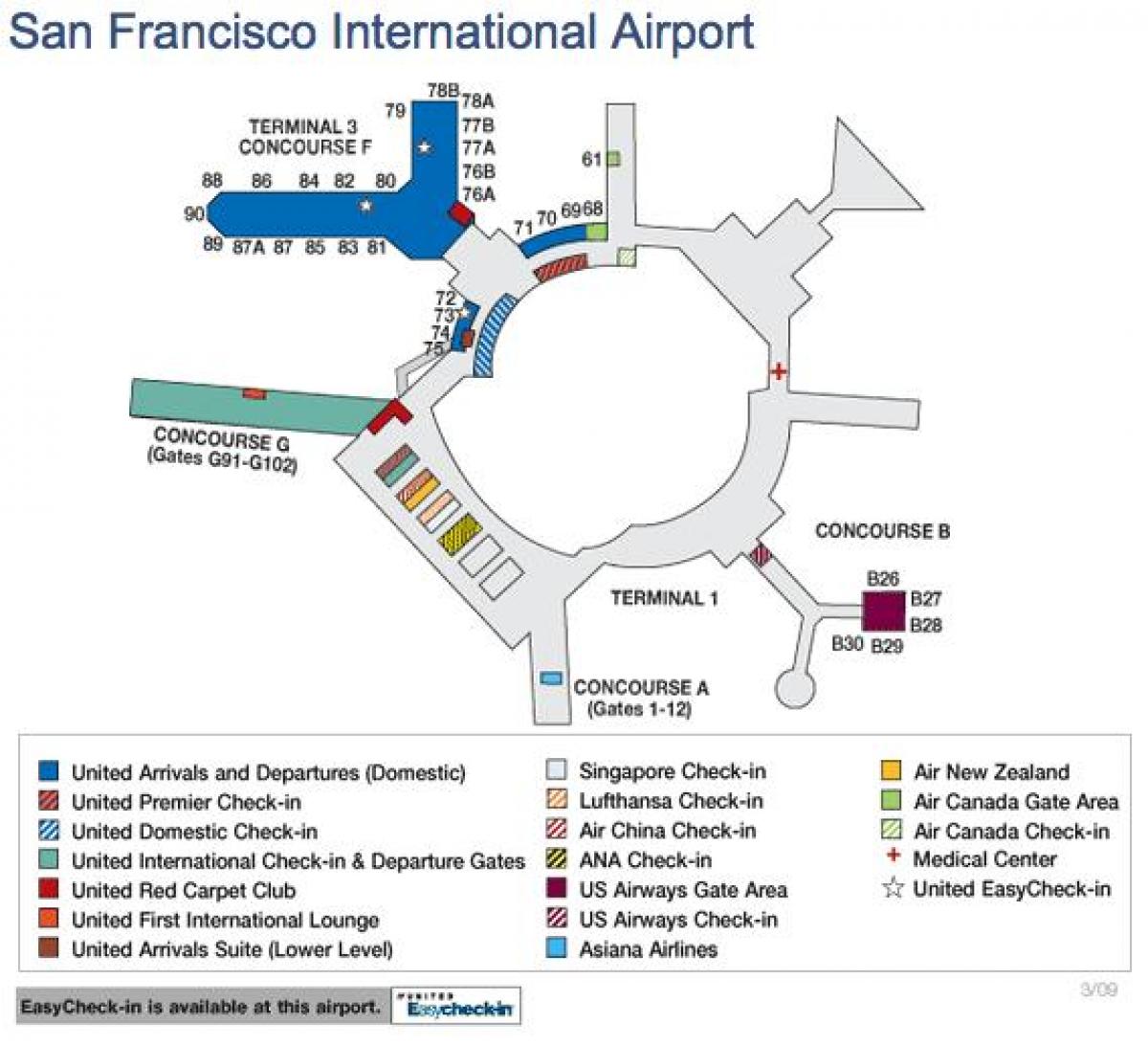 San Francisco airport map united