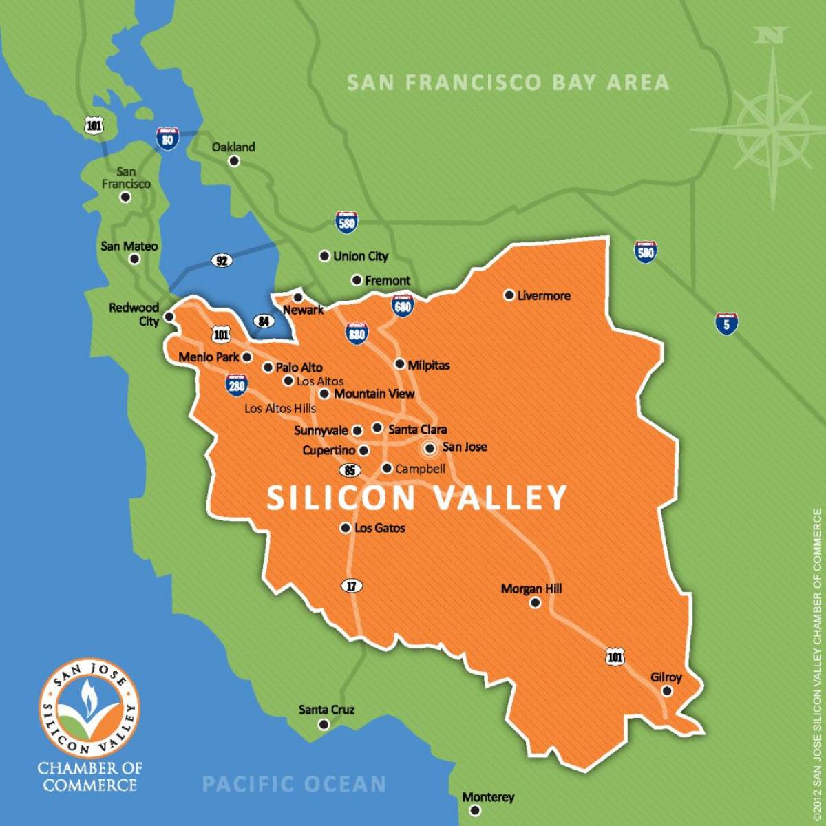 silicon valley maailma kaart