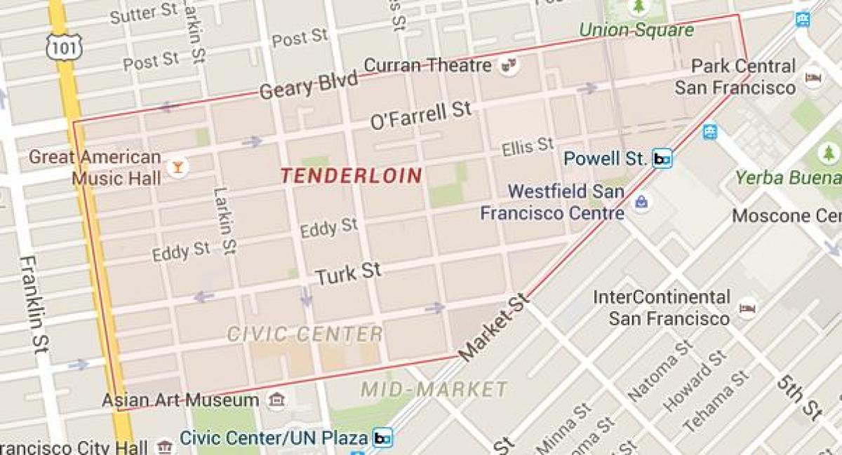sisefilee San Francisco kaarti