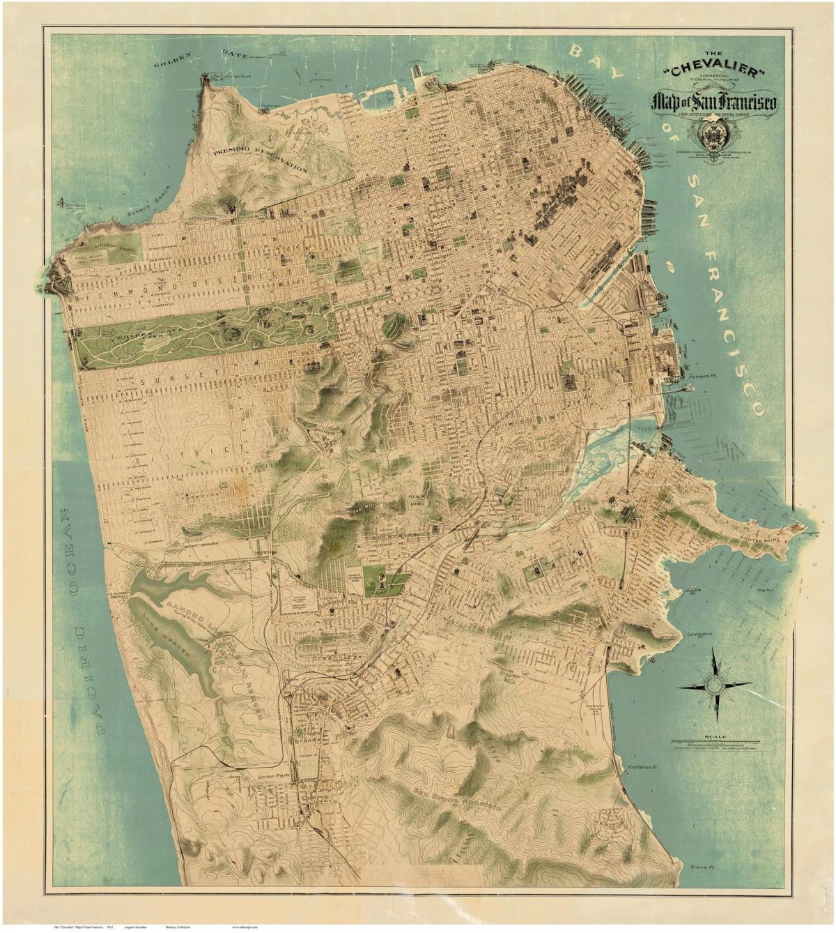 Kaart old San Francisco 