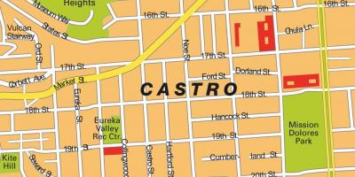 Kaart castro district-San Francisco