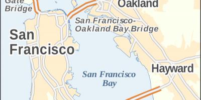 Kaart San Francisco golden gate bridge