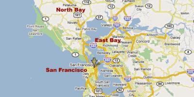 Põhja-californiasse bay area map