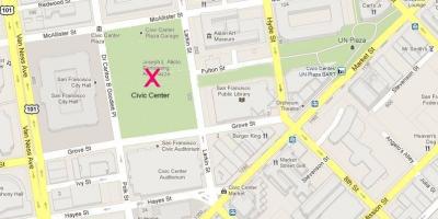 Kaart San Francisco civic center