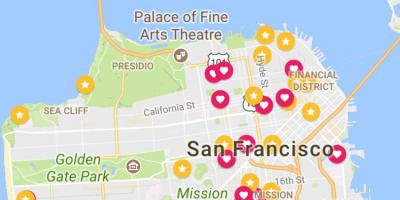 Kaart San Francisco financial district