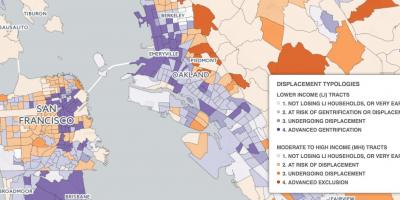 Kaart San Francisco gentrifikatsioon