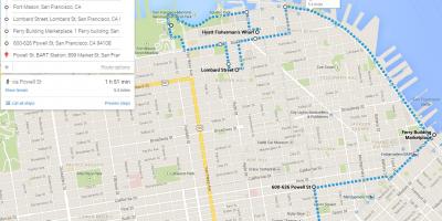 San Francisco walking tours kaart