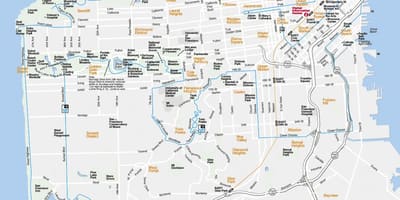 Kaart San Francisco vaatamisväärsused