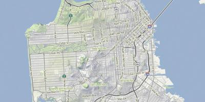 Kaart San Francisco maastik