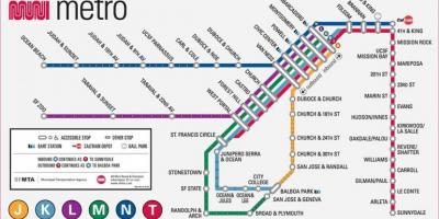 San Fran metroo kaart