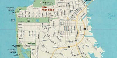 Kaart San Francisco peamised vaatamisväärsused