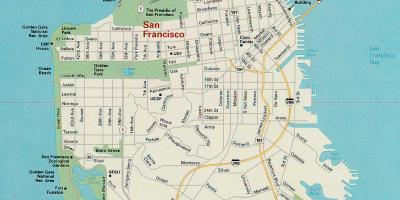 Kaart San Francisco peamised vaatamisväärsused