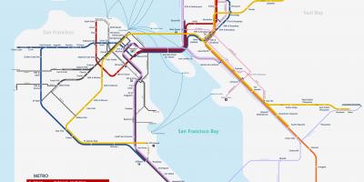 San Francisco metroo süsteemi kaart