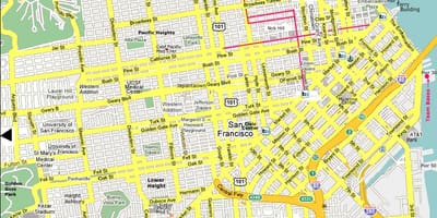 San Francisco huviväärsused kaart
