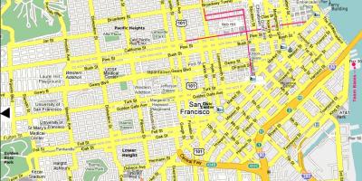 San Francisco huviväärsused kaart
