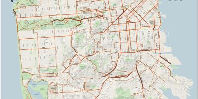 San Francisco bike kaart