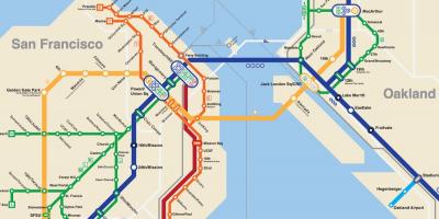 SFO metroo kaart