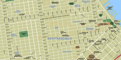 Kaart vaatamisväärsuste San Francisco